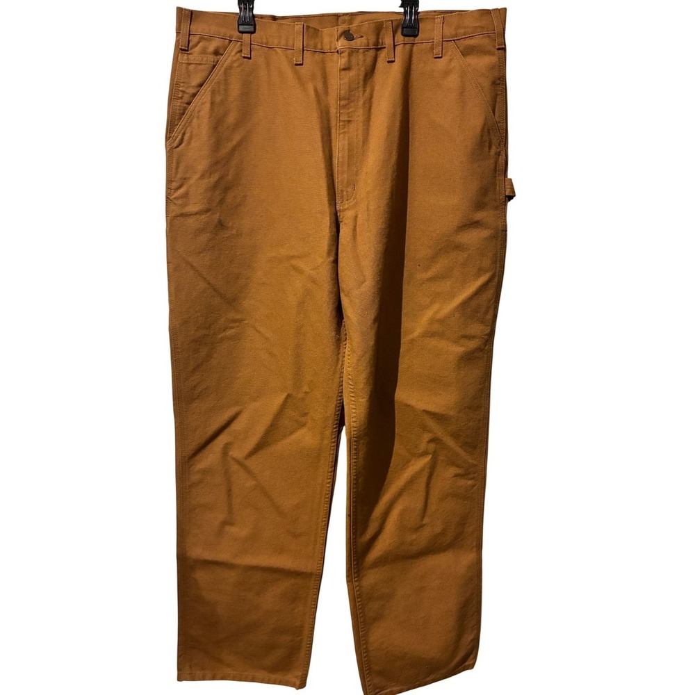 Carhartt BN0011 M Loose Fit Washed Duck Utility Work Pants Brown Men 44x36